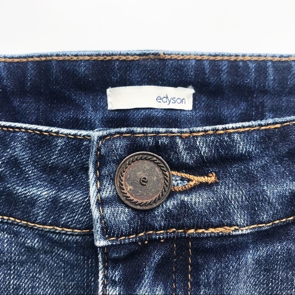 Edyson Jean Shorts Womens Sz 29 High Rise Waist Los Felix Frayed Whisker Jorts - Picture 4 of 6